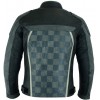 GREY CHECKER LEATHER JACKET