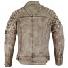 BEIGE DISTRESSED LEATHER JACKET