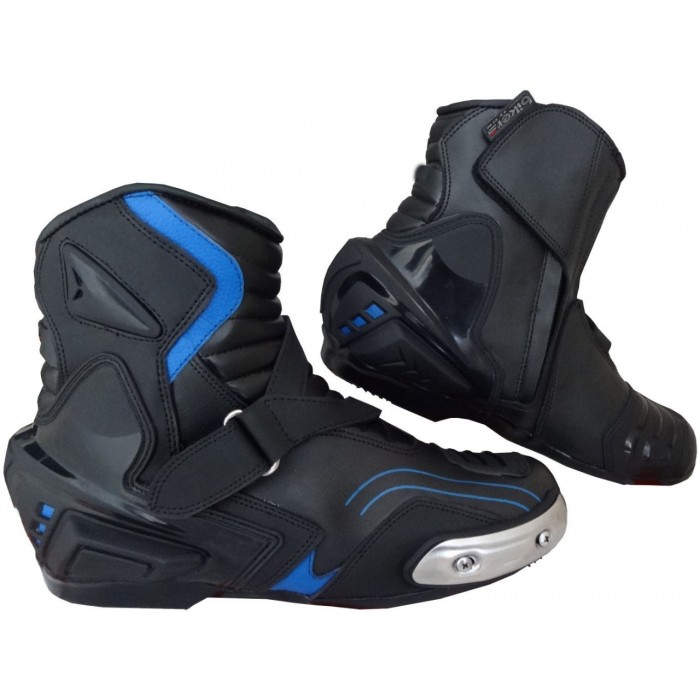  BLACK & BLUE MENS MOTORBIKE SHORT BOOTS