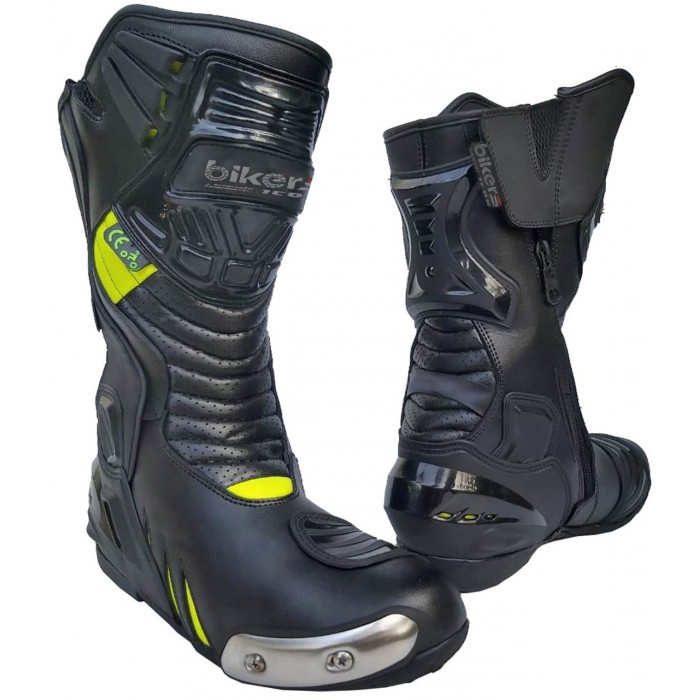 HIVIZ & BLACK HIGH TECH MOTORBIKE BOOTS