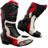 MENS RED & WHITE MOTORBIKE  LEATHER BOOTS