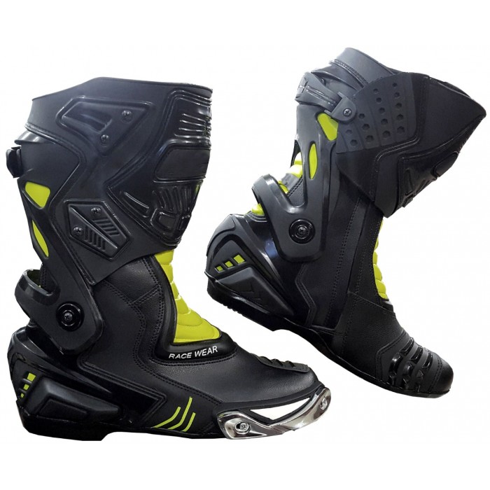 MENS HIVIZ & BLACK HIGH TECH MOTORBIKE BOOTS