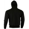 MENS ORANGE BLACK SOFT FLEECE MOTORBIKE HOODIE