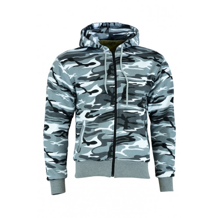 MENS MOTORBIKE CAMO SOFT FLEECE HOODIE