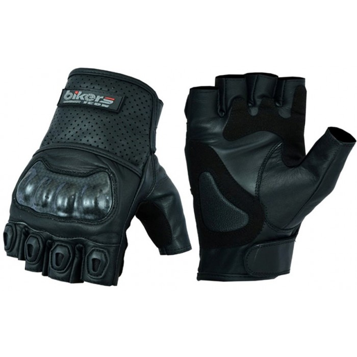 MENS MOTORBIKE HALF FINGER VENT GLOVES